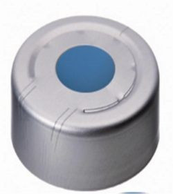 LLG-Pressure release safety caps ND20, Alu,silver,centre hole,ready assembled,3mm, 45°shore A,pack of 100