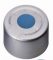   LLG-Pressure release safety caps ND20, Alu,silver,centre hole,ready assembled,3mm, 45°shore A,pack of 100