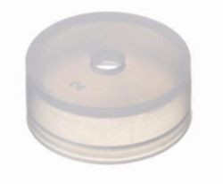LLG-Cap N 20, PE, for crimp neck vials with beveled top N 20, transparent, center hole pack of 100