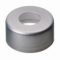   LLG-Aluminium crimp cap N 20, silver, center hole, Butyl cap, grey, Hardness: 37° shore A (unassembled) pack of 100pcs