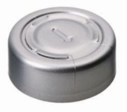 LLG-Aluminium Complete Tear Off Cap N 20, silver, Butyl stopper, grey, Hardness: 37° shore A (unassembled) pack of 100pcs