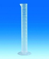 Measuring cylinder 10 ml PP, tall form, class B, moulded graduation