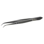 BochemCover glass forceps, 105 mm PTFE coating, curved