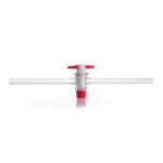   "DURAN® Single way stopcocks, complete with PTFE key, bore 4 mm, NS 14.5, ""side arms 10 mm"" "