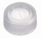   LLG-Screw caps N 9, transparent PP, center hole,Silicone white/PTFE blue, slitted, hardness: 40° shore A,thickness:1.0 mm,pack of 100