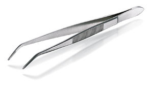 Tweezers 160 mm, curved pointed, stainless steel 18/8