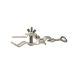   Burette clamp, steel electroplated d=20mm, fingers with silicone coat, for 2 burettes