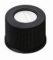   LLG-Screw cap N 13, PP, black, center hole, Silicone, white/PTFE red, Hardness: 40° shore A, Thickness: 1.5 mm, pack of 100