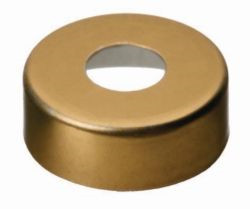 LLG-Magnetic crimp cap N 20, gold 8 mm center hole, magnetic, pack of 100 pcs