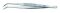 Tweezers 105 mm, pointed curved, quality finish, 18/10 steel
