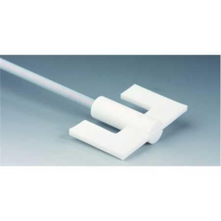 U-shaped stirrer shafts 800x8mm OD 60x40mm, PTFE, stainelss steel cone