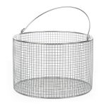   Wire basket with handle 180 mm 270 mm  , 18/10 E-POLI mesh 8x8mm