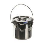   Insolate container 6.5 Ltr. 18/10 steel, with 3 locking clamps, lid and silicone gasket