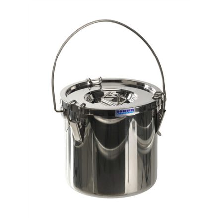 Insolate container 6.5 Ltr. 18/10 steel, with 3 locking clamps, lid and silicone gasket