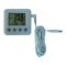   Thermometer with alarm -50+300°C Piercing probe made of stainless steel 145x3.5mm, with handle, cable PVC, Length. 1000mm