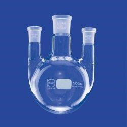 Three necked round-bottomed flask 3000 ml straight, 1 NS 29/32, 2 NS 14/23