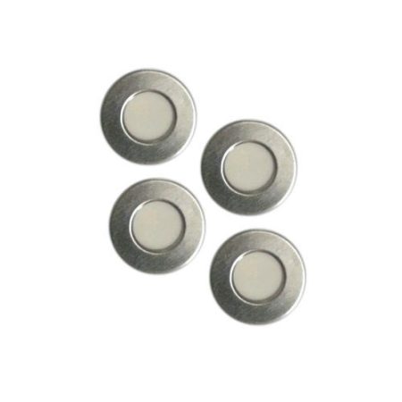 LLG-Aluminium crimp caps N 8 TS/oA, silver center hole, Silicone white/PTFE red, Hardness:40° shore A,Thickness:1.0 mm, pack of 100