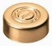   LLG-Aluminium crimp cap,Center Tear Off Cap N 20 gold,Hardness: 50° shore A, Thickness: 3 mm,Butyl dark grey/centrical PTFE grey,pack of 100