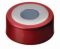   LLG-Bimetal crimp cap N 20, red/silver, center hole, Butyl light grey/PTFE dark grey, Hardness: 50 ° shore A, Thickness: 3 mm pack of 100p
