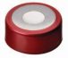   LLG-Bimetal crimp cap N 20, red/silver, center hole, Silicone beige/PTFE grey, Hardness: 60° shore A, Thickness: 3 mm pack of 100pcs