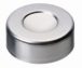   LLG-Aluminium crimp caps ND 20 silver hole, silicone white /PTFE beige, hardness 40° shore A, septa thick.3mm, pack of 100