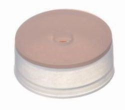 LLG-Closure 22 mm, PE, height 8.4mm Butyl red/PTFE grey, 55° shore A, 1.3 mm, pack of 1000