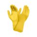   Gloves AlphaTec® size 8? (M) unlined, cotton velor, rolled edge, long cuff, yellow, length 320 mm (ex: Suregrip G04Y), pair