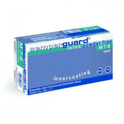 SFD solutions ,MUENSTERDisposable gloves size S (67)Semperguard, Latex, natural, powderfree .Innercoated.,
