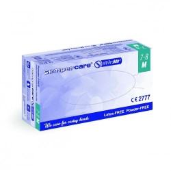 SFD solutions Disposable gloves size S (6-7) Sempercare, Vinyl, transparent, powdered, non-sterile, pack of 100