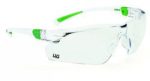   "LLG-Protection spectacle ""Lady"" white-green frame, clear lenses, 2C-1.2 U 1 FT KN CE, anti-scratch"