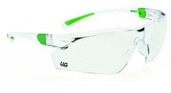"LLG-Protection spectacle ""Lady"" white-green frame, clear lenses, 2C-1.2 U 1 FT KN CE, anti-scratch"