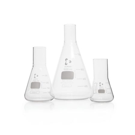 Culture flasks,DURAN®,Erlenmeyer shape, cap. 100 ml,straight neck diam. 38 mm
