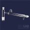   ISOLAB Distilling link, without condenser 160 mm and jacked NS 14.23, for  dest.-thermometer, with vacuum adapter,