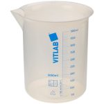   Griffin beaker 1000ml, blue graduation PP, low form, autoclavable up to 121°C for 20 min.