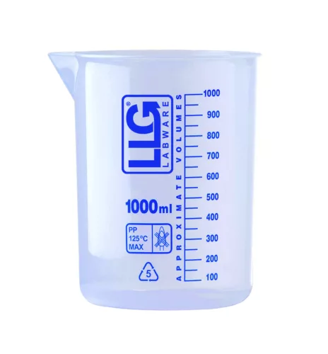 LLG főzőpohár 25 ml, alacsony forma, PPISO 7056 - 2 db-os kék kiszerelésben