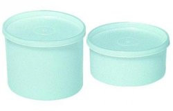 Jars,PE,with lid, cap. 200 ml 98x42 mm