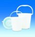 Buckets,PE-LD,graduated,with handle,cap. 5 ltrs