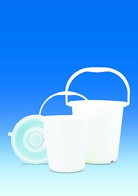 Buckets,PE-LD,graduated,with handle,cap. 10 ltrs