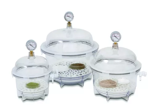 LLG-VDC-11U Vákuum exszikkátor, köbös PC, UV-blokkoló hatással, 322x285x271mm