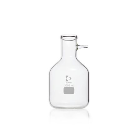 Filtering flasks 3l, bottle shape with glass hose connection