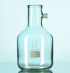 Filtering flasks with tubulature,DURAN® bottle shape,cap. 3000 ml