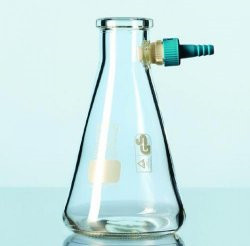 Filtering flasks, 15 l, bottle shape with Keck assembly set