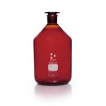   Narrow neck bottle 10 ltr., DURAN, with NS-glass stopper, brown