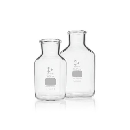 Wide mouth bottles, clear 250 ml, DURAN, without stopper