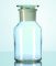   Wide neck reagent bottles,soda-glass,clear with NS glass stopper,cap. 50 ml