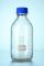   Laboratory bottle 150 ml, clear glass GL45, with division, with cap and pouring ring