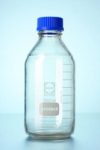   Laboratory bottle 750 ml, clear glass GL45, with division, with cap and pouring ring