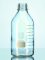   Laboratory bottle 150 ml, clear glass GL45, with division, w/o cap and pouring ring