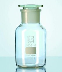 Wide neck reagent bottles,DURAN®,clear glass, with NS glass stopper,cap. 500 ml