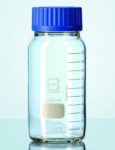   Laboratory glass bottle 250 ml, amber DURAN® GLS 80, wide neck w/o screw-cap and pouring ring